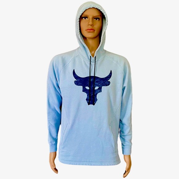 Under Armour Project Rock Hoodie Men's Small Loose Coldgear Sweatshirt Respect - Picture 1 of 5